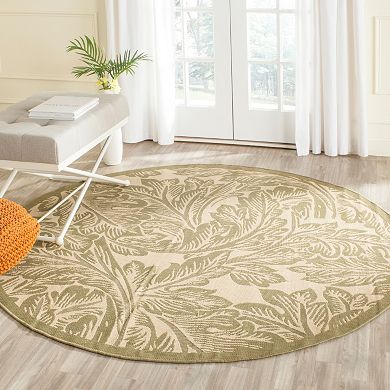 Safavieh Courtyard Leaves Collage Indoor Outdoor Rug