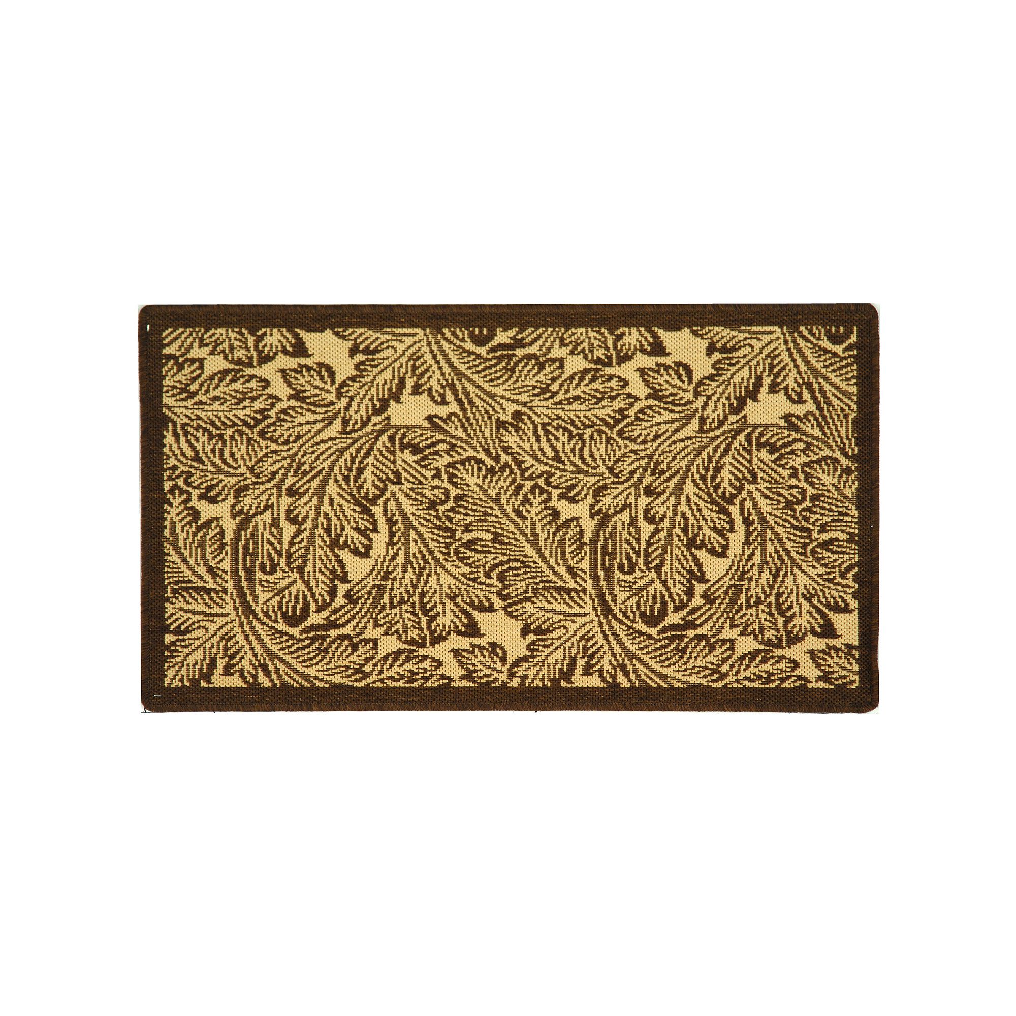 Safavieh Courtyard Leaves Collage Indoor Outdoor Rug, Natural Brown