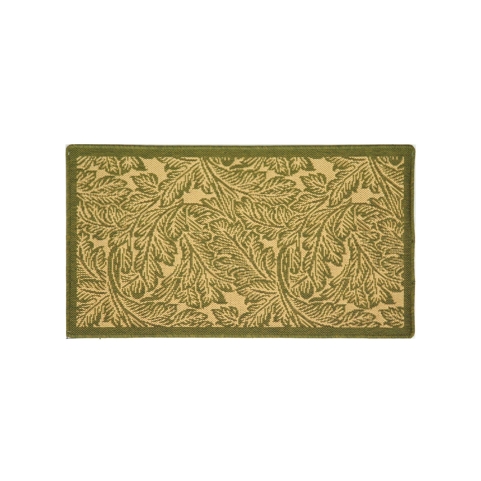 Safavieh Courtyard Leaves Collage Indoor Outdoor Rug, Natural Green