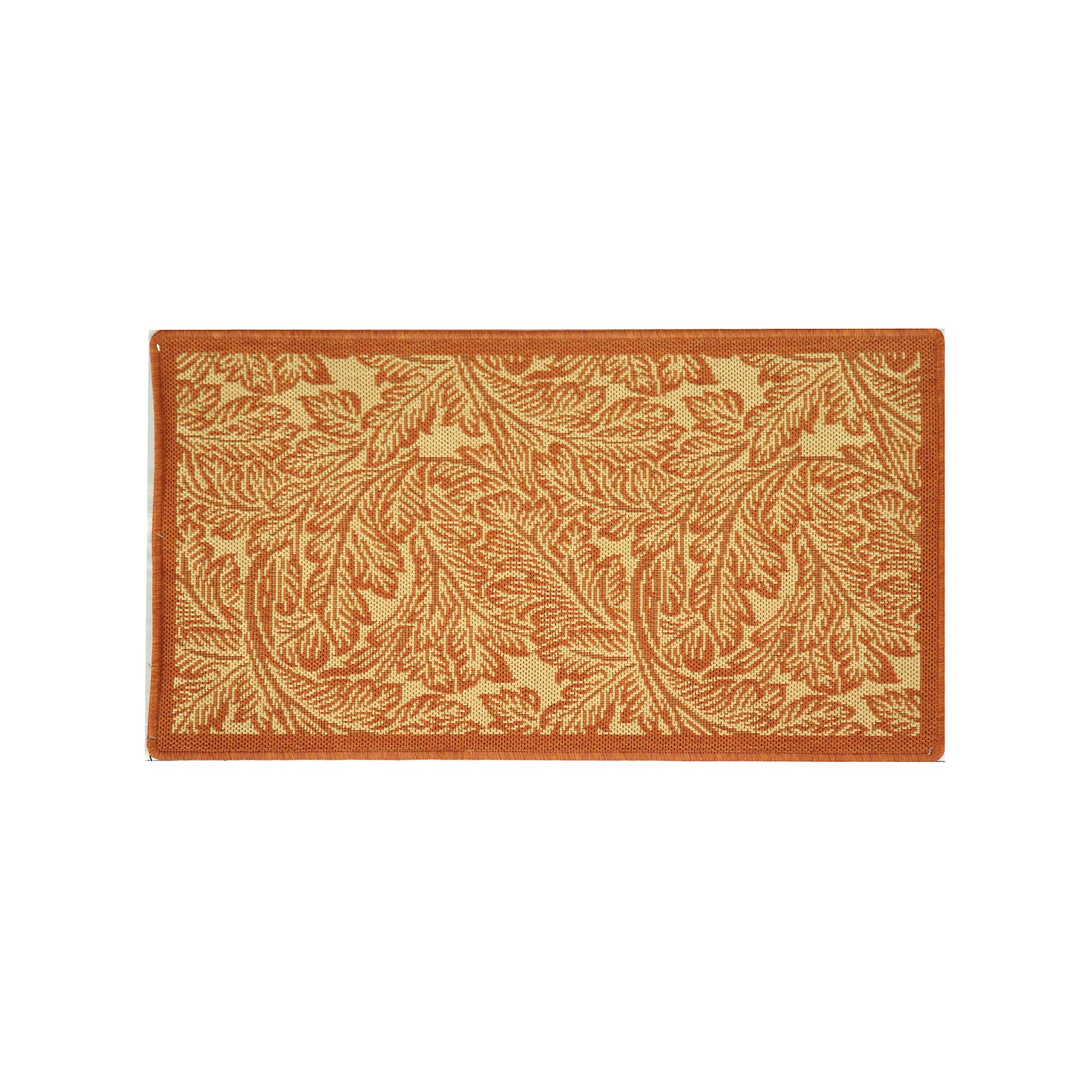 Safavieh Courtyard Leaves Collage Indoor Outdoor Rug, Natural Terracotta