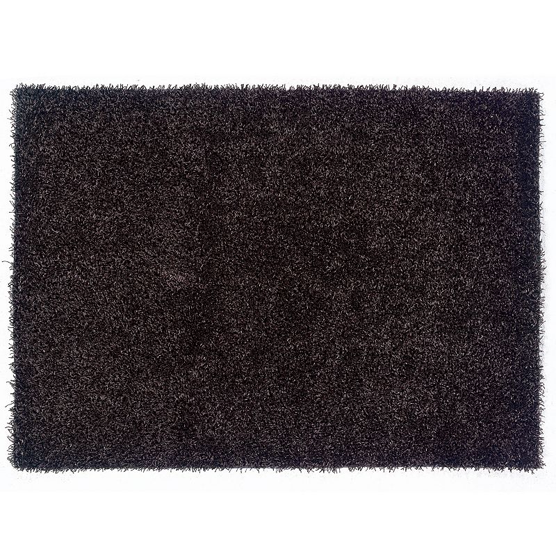 Linon Confetti Solid Shag Rug, Grey, 8X10 Ft