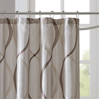Madison Park Serendipity Embroidered Shower Curtain