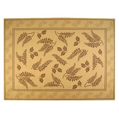 Safavieh Courtyard Ferns Framed Indoor Outdoor Rug