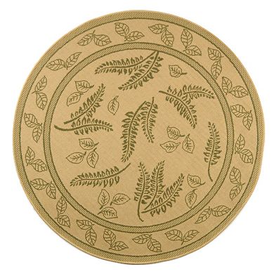 Safavieh Courtyard Ferns Framed Indoor Outdoor Rug