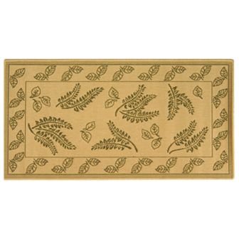 Safavieh Courtyard Ferns Framed Indoor Outdoor Rug