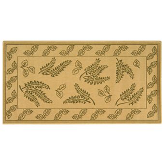 Safavieh Courtyard Ferns Framed Indoor Outdoor Rug
