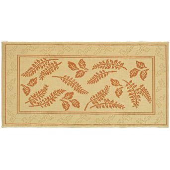Safavieh Courtyard Ferns Framed Indoor Outdoor Rug