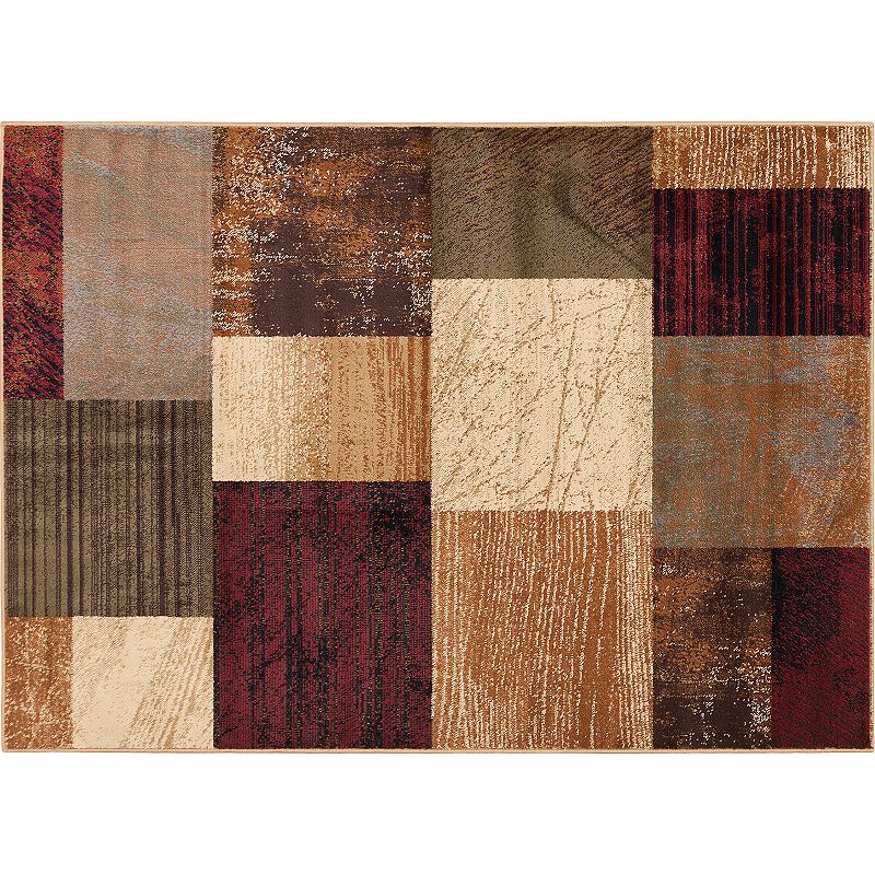 KHL Rugs Block Rug, Multicolor, 8X10 Ft