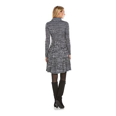Women's Dana Buchman Cowlneck Fit & Flare Sweaterdress