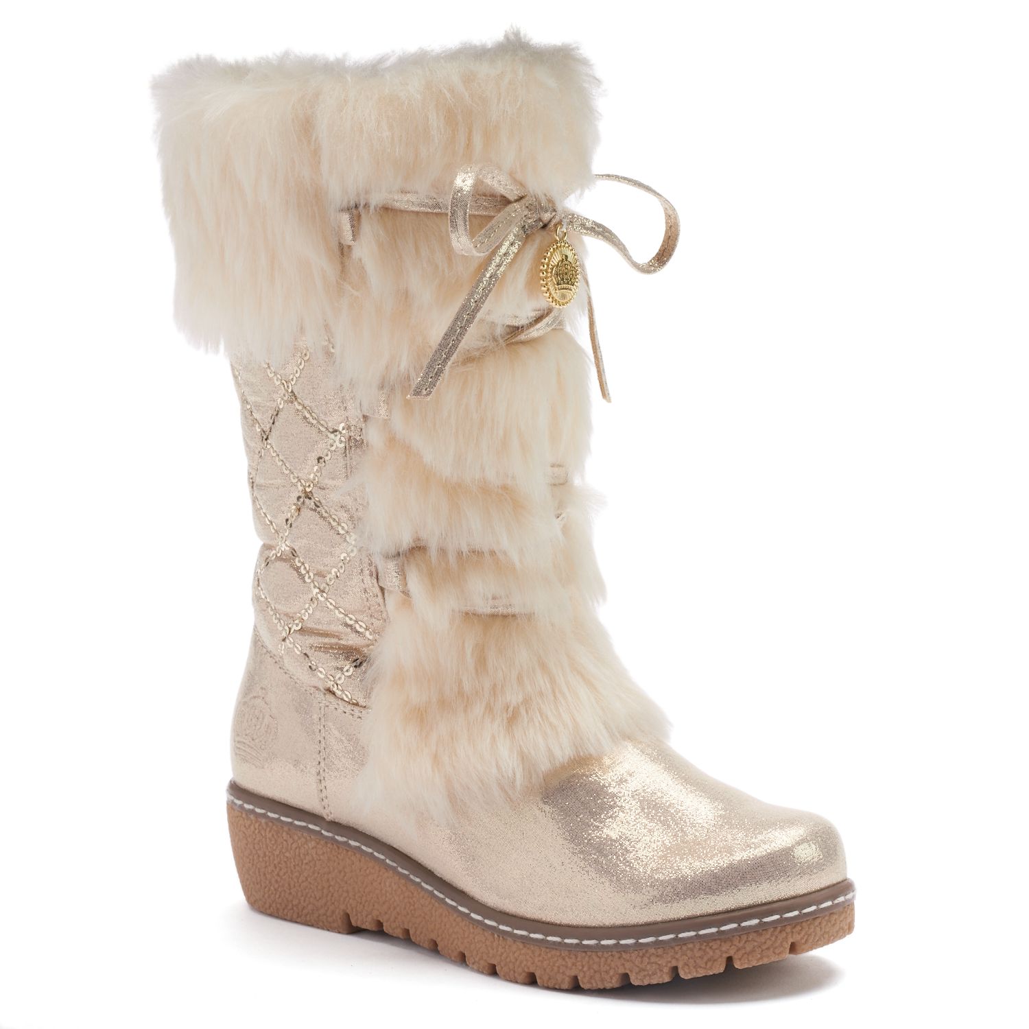 Juicy Couture Girls' Faux-Fur Boots