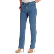 LEE Womens Petite Instantly Slims Classic Relaxed Fit Monroe Straight Leg Jean