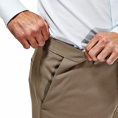 Men's Haggar No Iron Solid Straight-Fit Flat-Front Dress Pants
