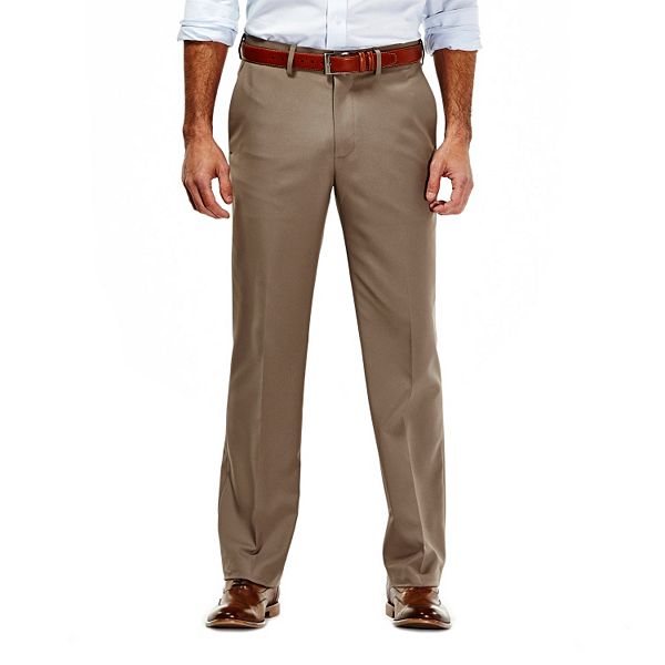 Men's Haggar® No Iron Solid StraightFit FlatFront Dress Pants