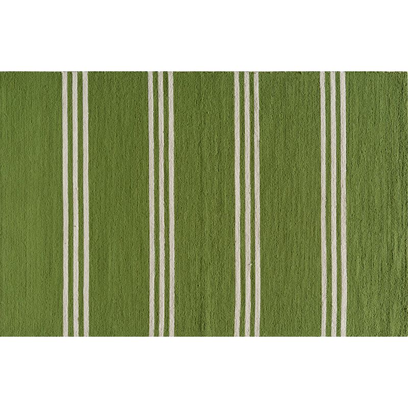 Momeni Veranda Striped Indoor Outdoor Rug, Green, 5X8 Ft