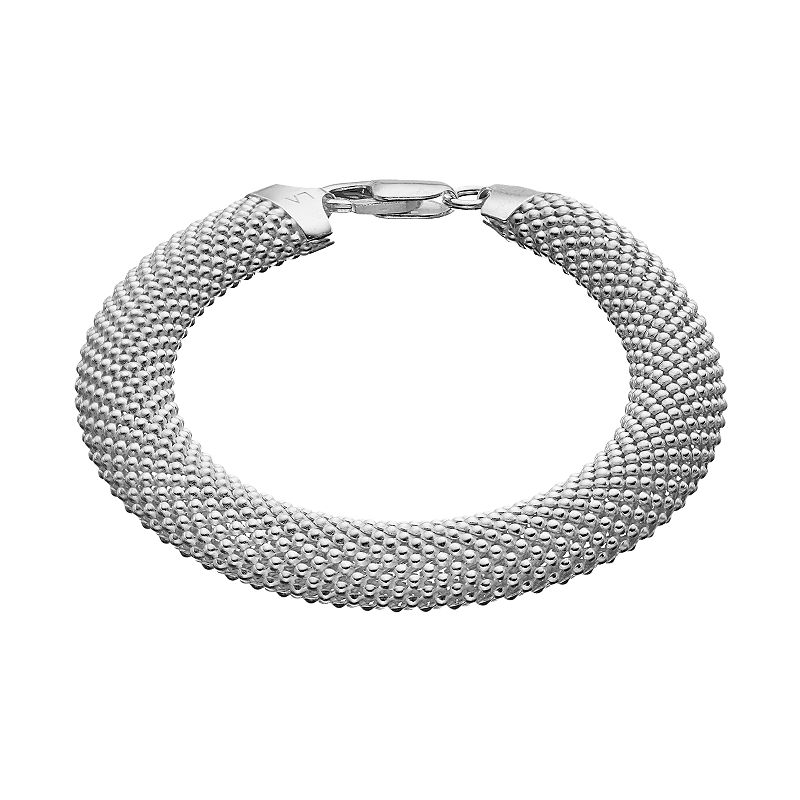 Sterling Silver Mesh Bracelet, Womens, Size: 7.5