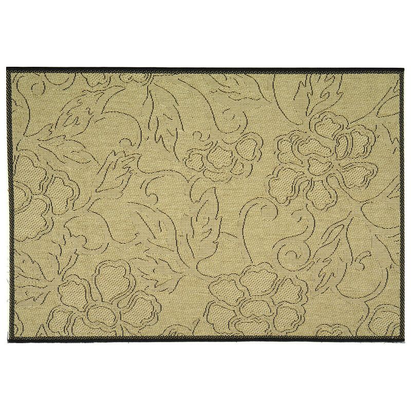 Safavieh Courtyard Floral Sketch Indoor Outdoor Rug, Multicolor, 6.5X9.5 Ft