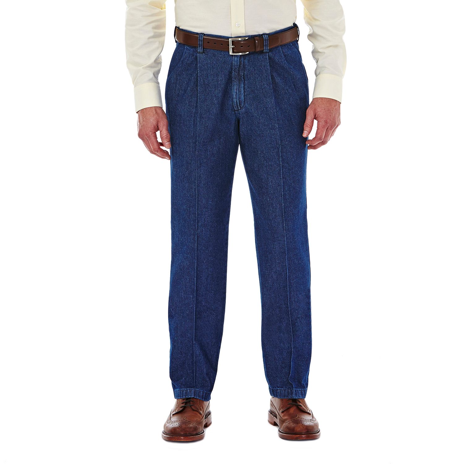 haggar pleated denim pants