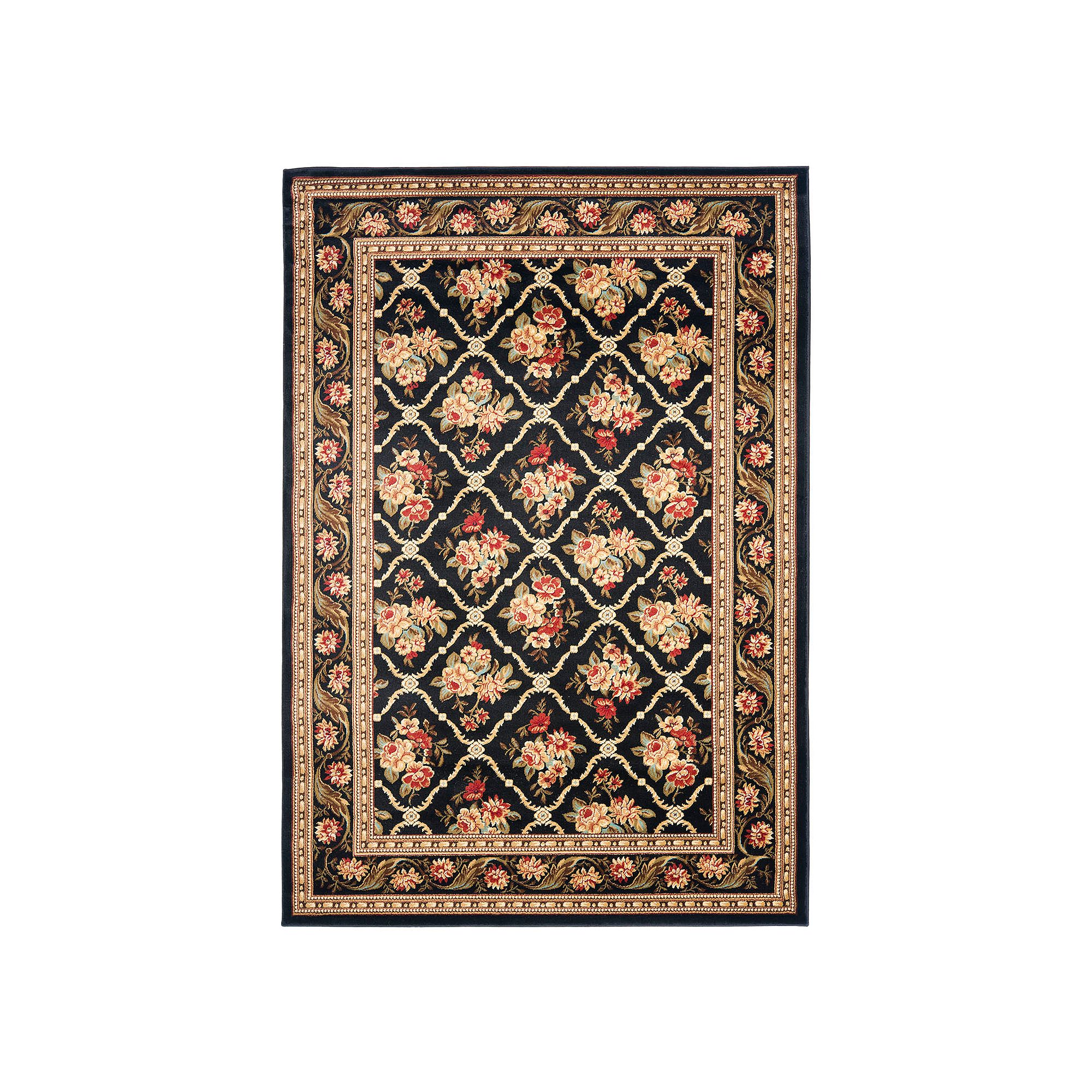Safavieh Lyndhurst Framed Vintage Floral Rug, Black