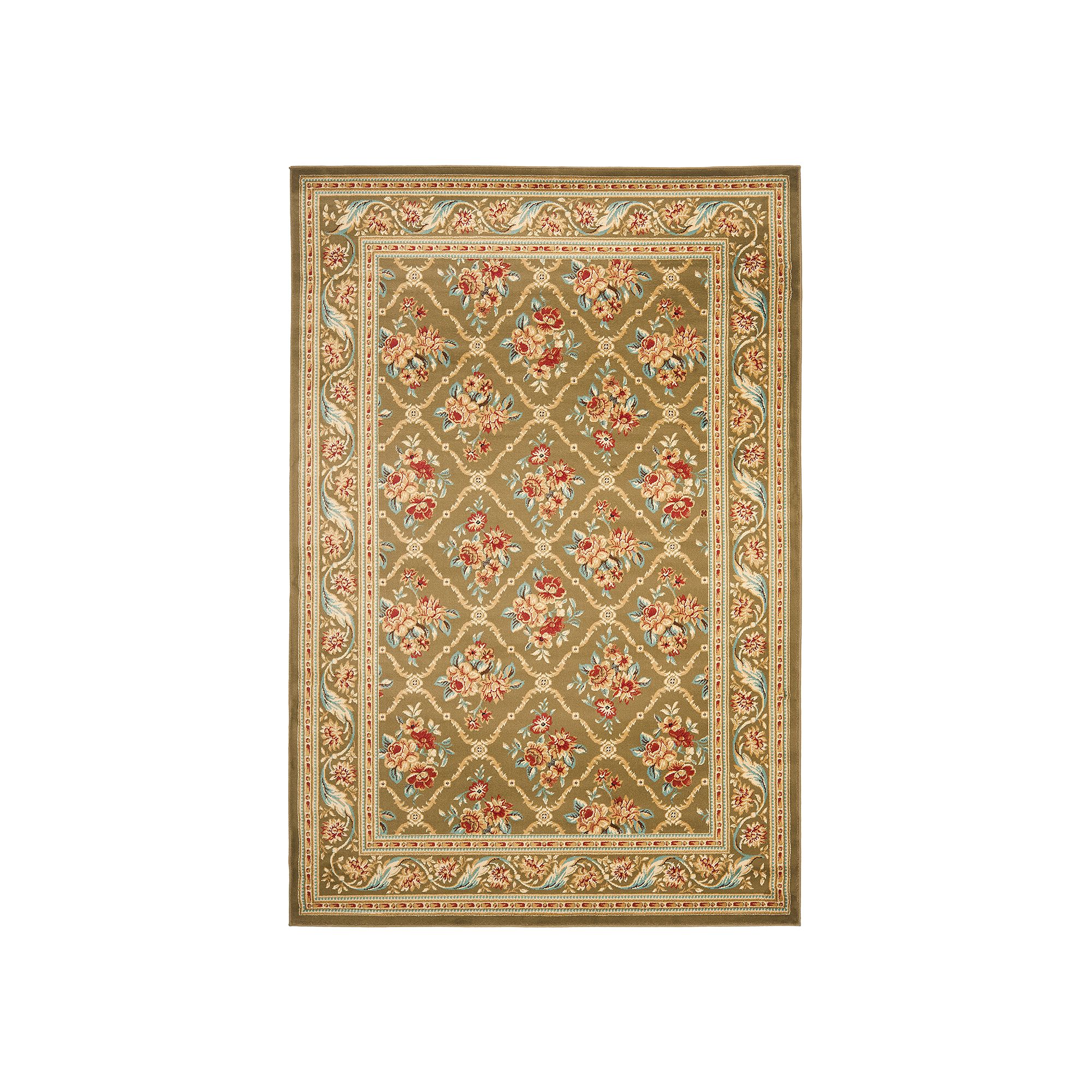Safavieh Lyndhurst Framed Vintage Floral Rug, Green