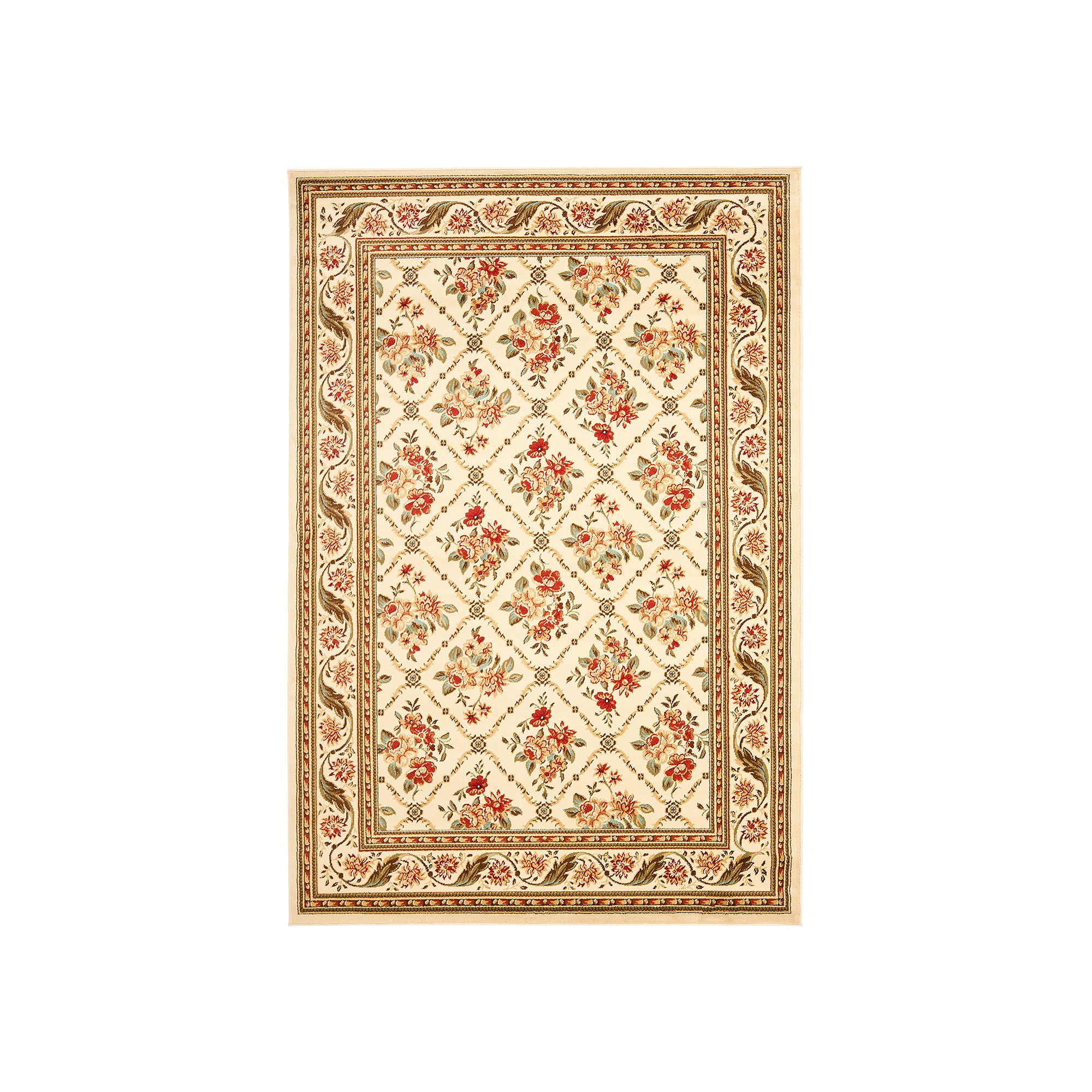Safavieh Lyndhurst Framed Vintage Floral Rug, Ivory