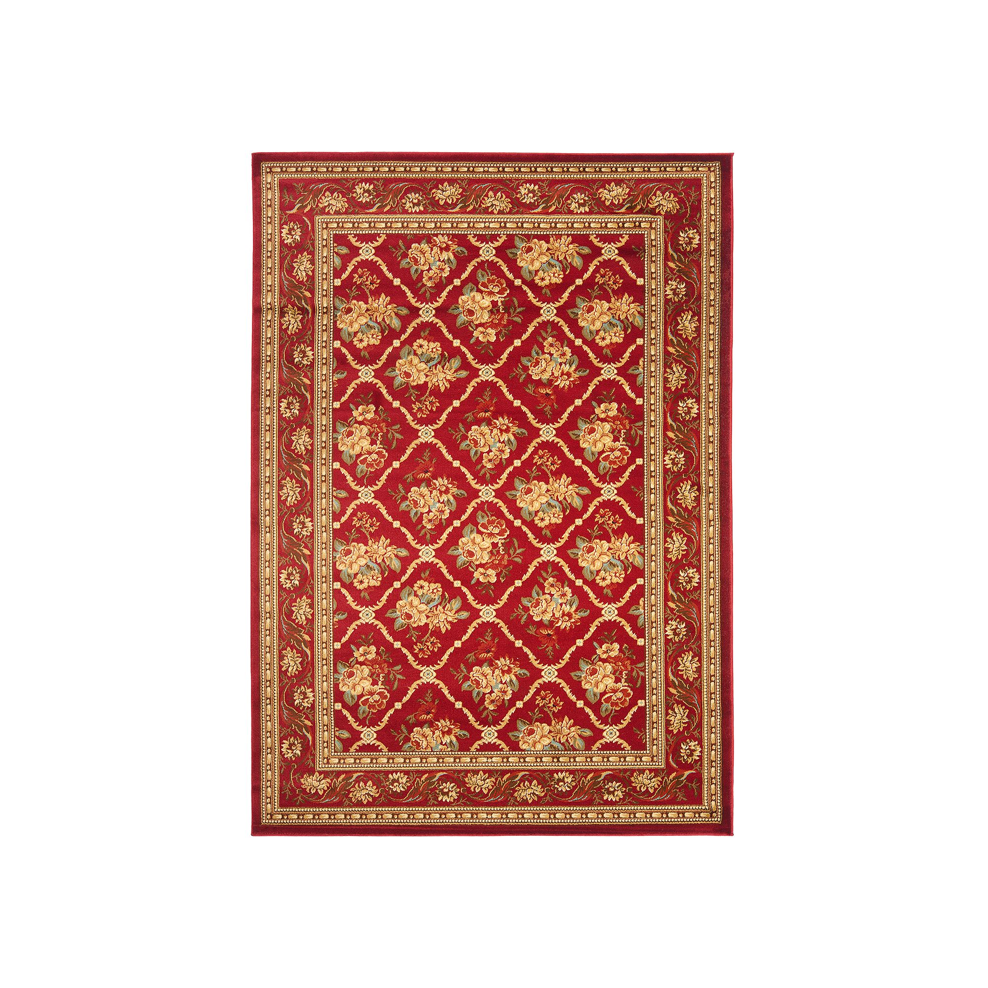 Safavieh Lyndhurst Framed Vintage Floral Rug, Red