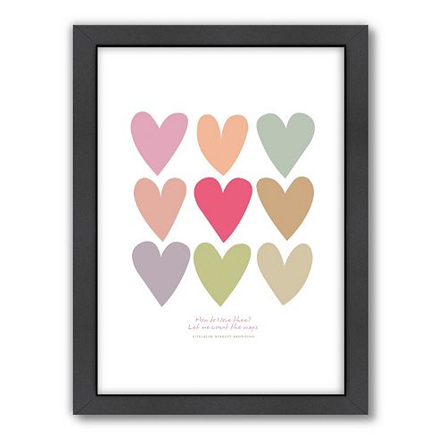 Americanflat Visual Philosophy ''Love Thee Hearts'' Framed Wall Art