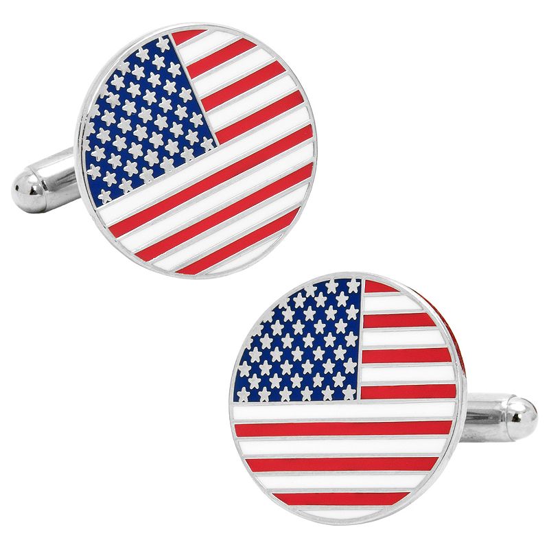 American Flag Cuff Links, Red