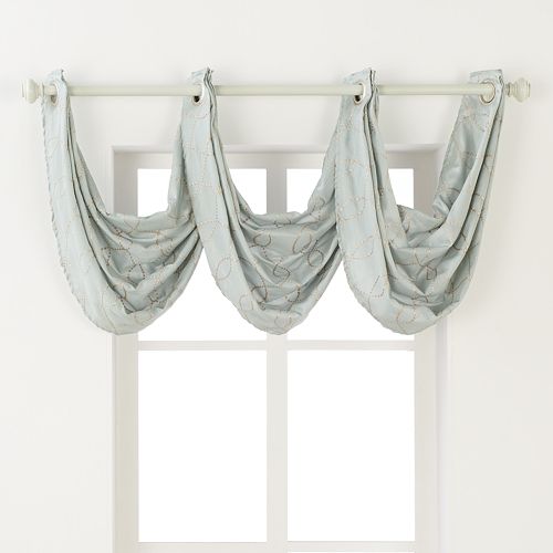 Regent Court Gramercy Faux Silk Waterfall Valance – 24” x 24”
