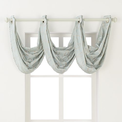 Regent Court Gramercy Faux Silk Waterfall Valance - 24'' x 24''