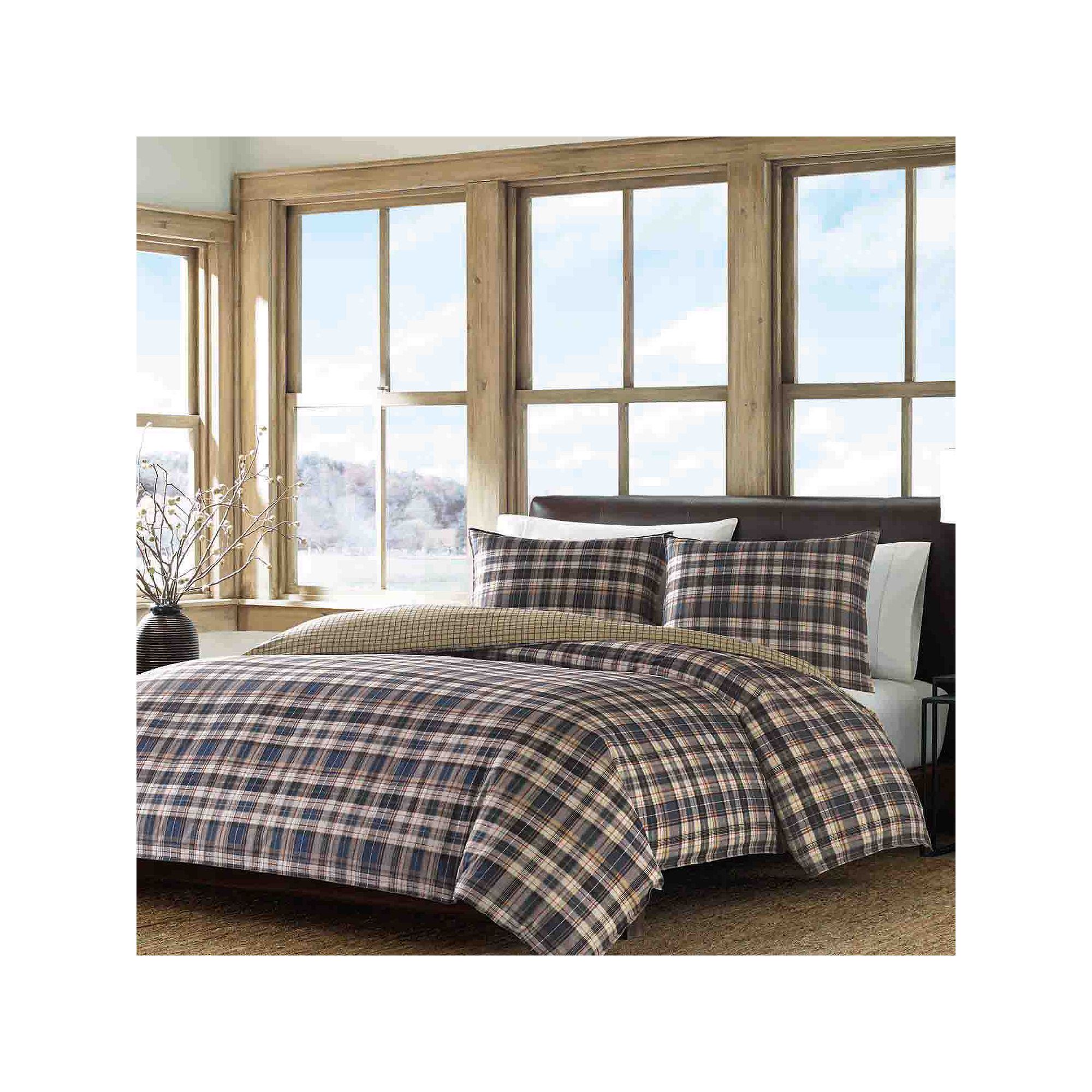 Eddie Bauer Port Gamble Duvet Cover Set, Blue
