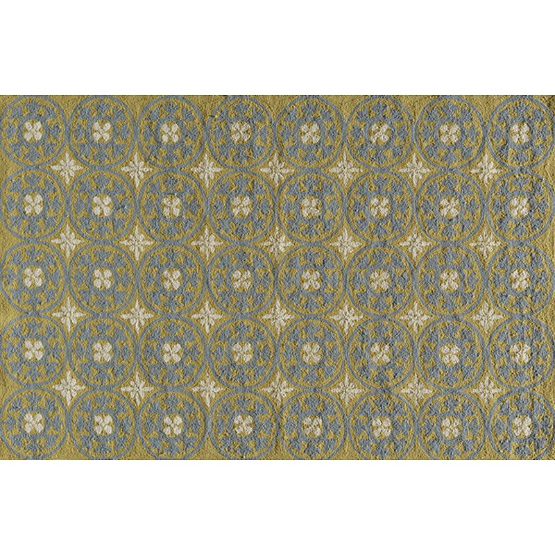 Momeni Veranda Medallion Indoor Outdoor Rug, Yellow, 5X8 Ft