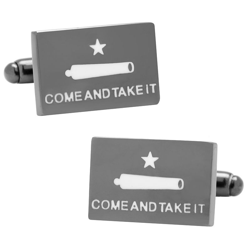 Come and Take It Texas Cuff Links, Black