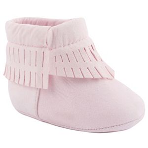 Wee Kids Fringe Bootie Crib Shoes - Baby Girl