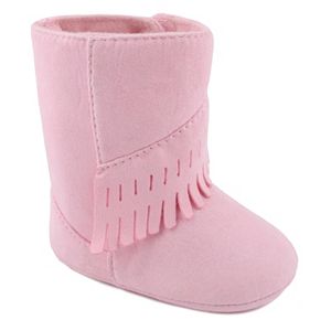 Wee Kids Fringe Boot Crib Shoes - Baby Girl
