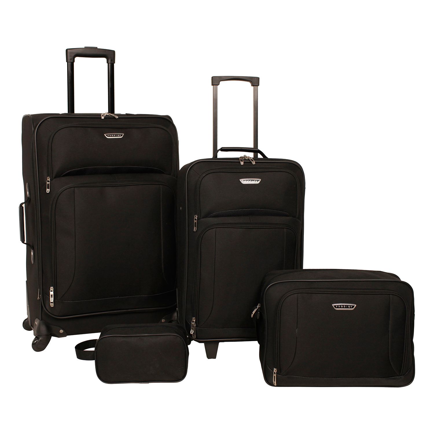 black and white luggage sets