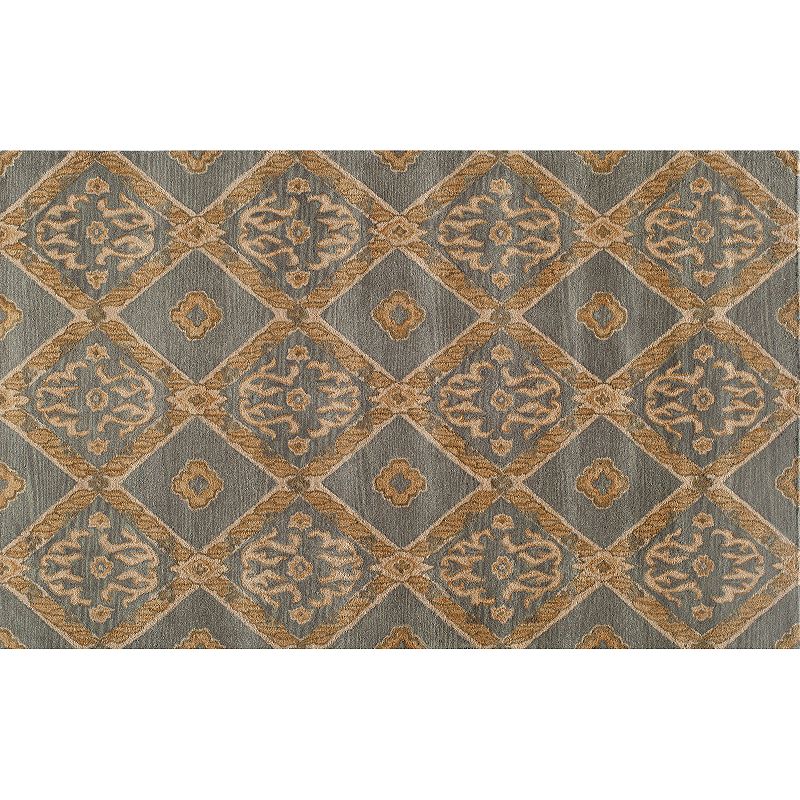 Momeni Habitat Diamond Scroll Rug, Blue, 8X10 Ft