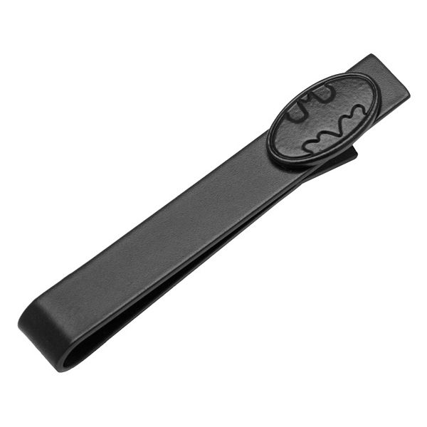 DC Batman Satin Black Cufflinks and Tie Bar Gift Set