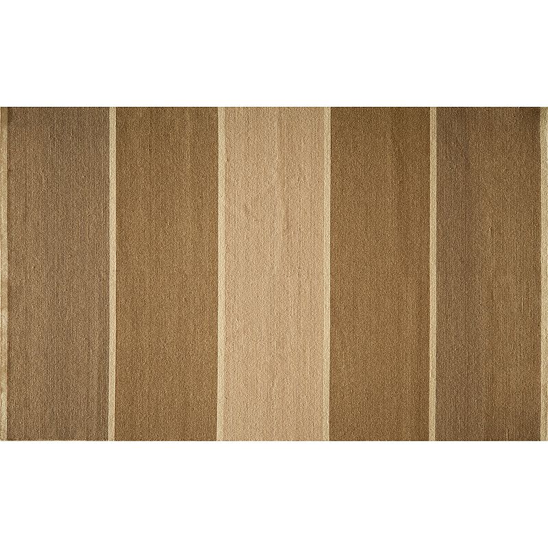 Momeni Marquis Reversible Wool Rug, Dark Beige, 5X8 Ft