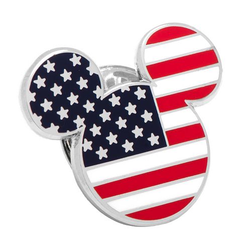 Disney's Mickey Mouse Head American Flag Lapel Pin