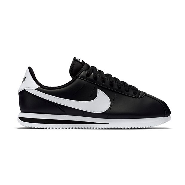 Nike Classic Cortez Leather Men's Running Shoes Size 7.5, Black