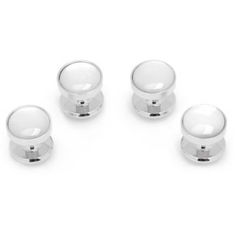 Men's Cuff Links, Inc. Silver & Mother of Pearl Studs