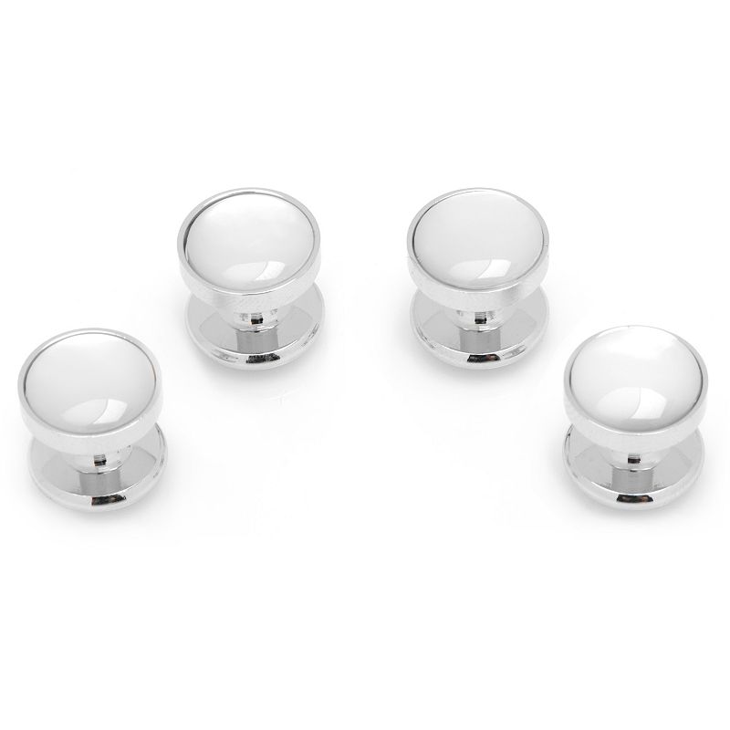 Silver & Mother of Pearl Studs, White