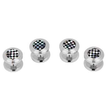 Onyx and Mother of Pearl Checker Step Studs
