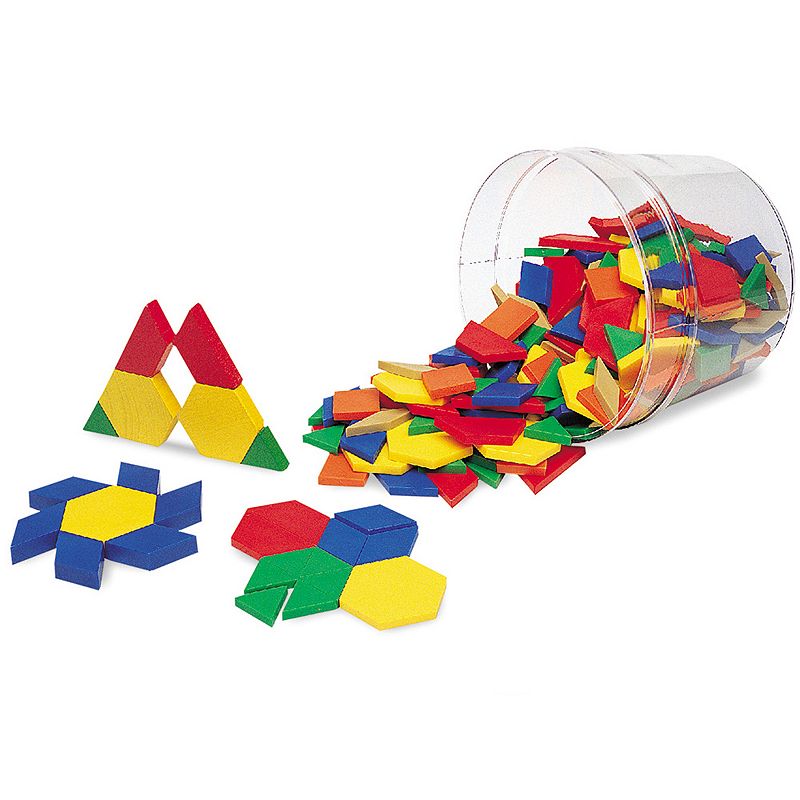 Learning Resources Plastic Pattern Blocks Set, Multicolor