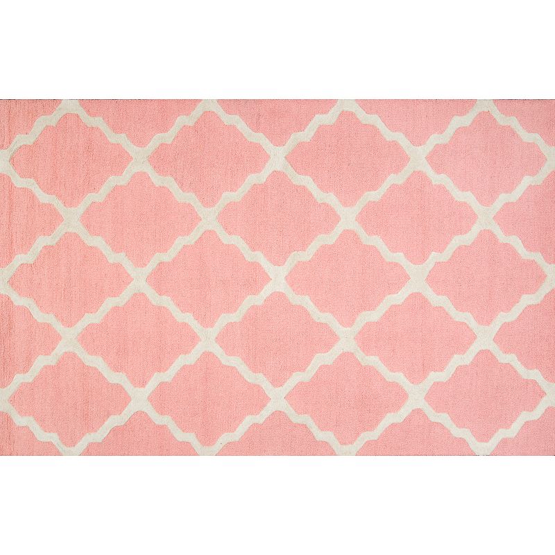 nuLOOM Marbella Marrakech Trellis Wool Rug, Pink, 5X8 Ft