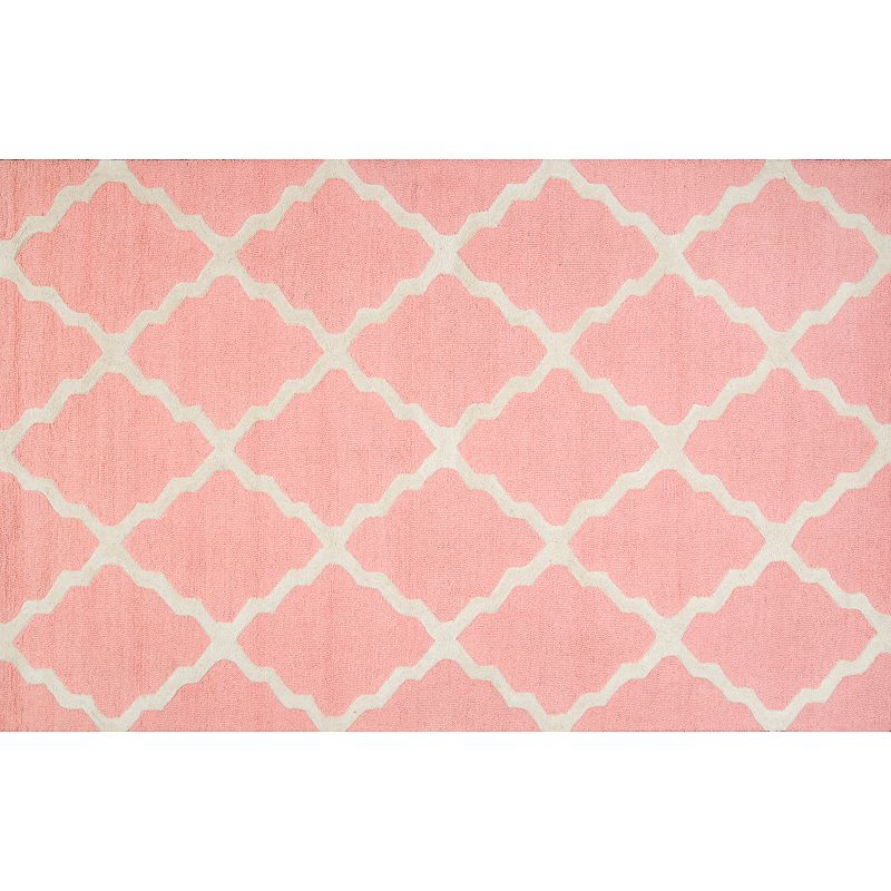 nuLOOM Marbella Marrakech Trellis Wool Rug, Pink, 5X8 Ft