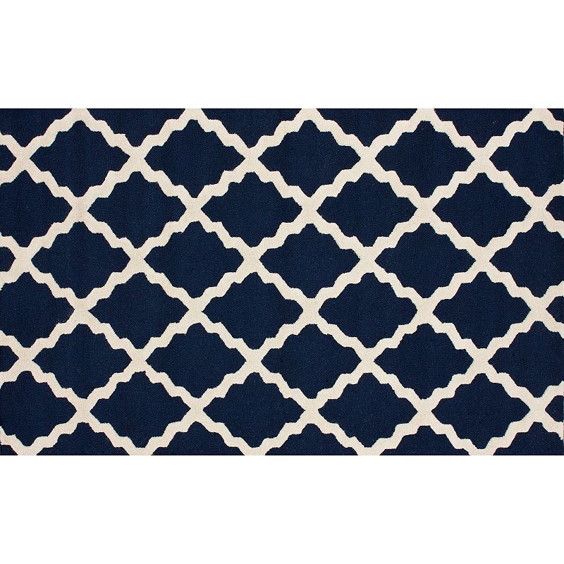 nuLOOM Marbella Marrakech Trellis Wool Rug, Blue, 12X15 Ft