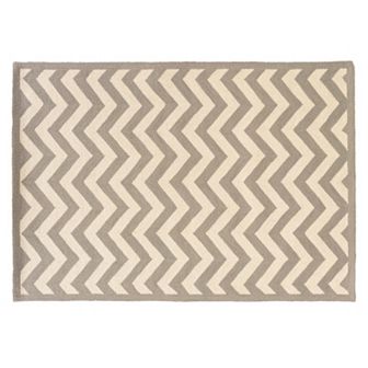 Linon Silhouette Chevron Wool Rug