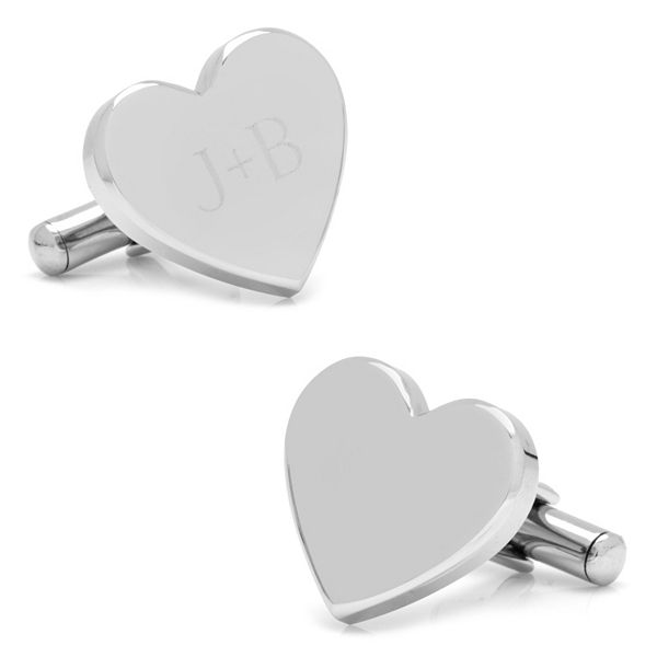 Select Gifts Heart Playing Card Number 7 Sterling Silver Plated Cufflinks Boxed