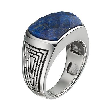 Men's Lapis Lazuli Sterling Silver Ring